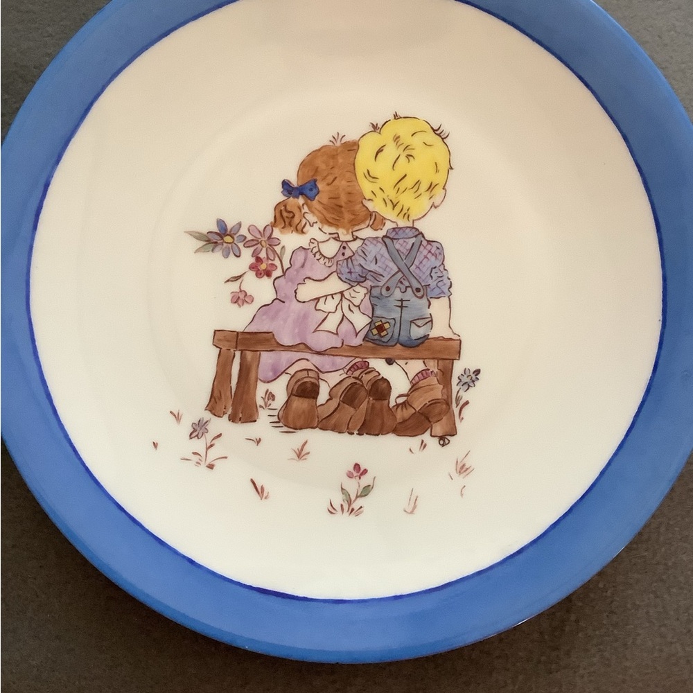 HAND PAINTED Limoges plate 24 cm real porcelain high fire